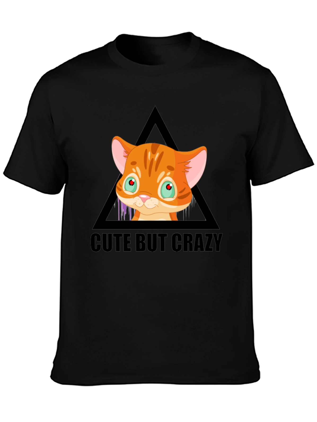 Cute But Crazy Cat Graphic Tee