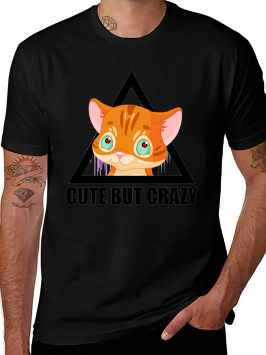 Cute But Crazy Cat Graphic Tee
