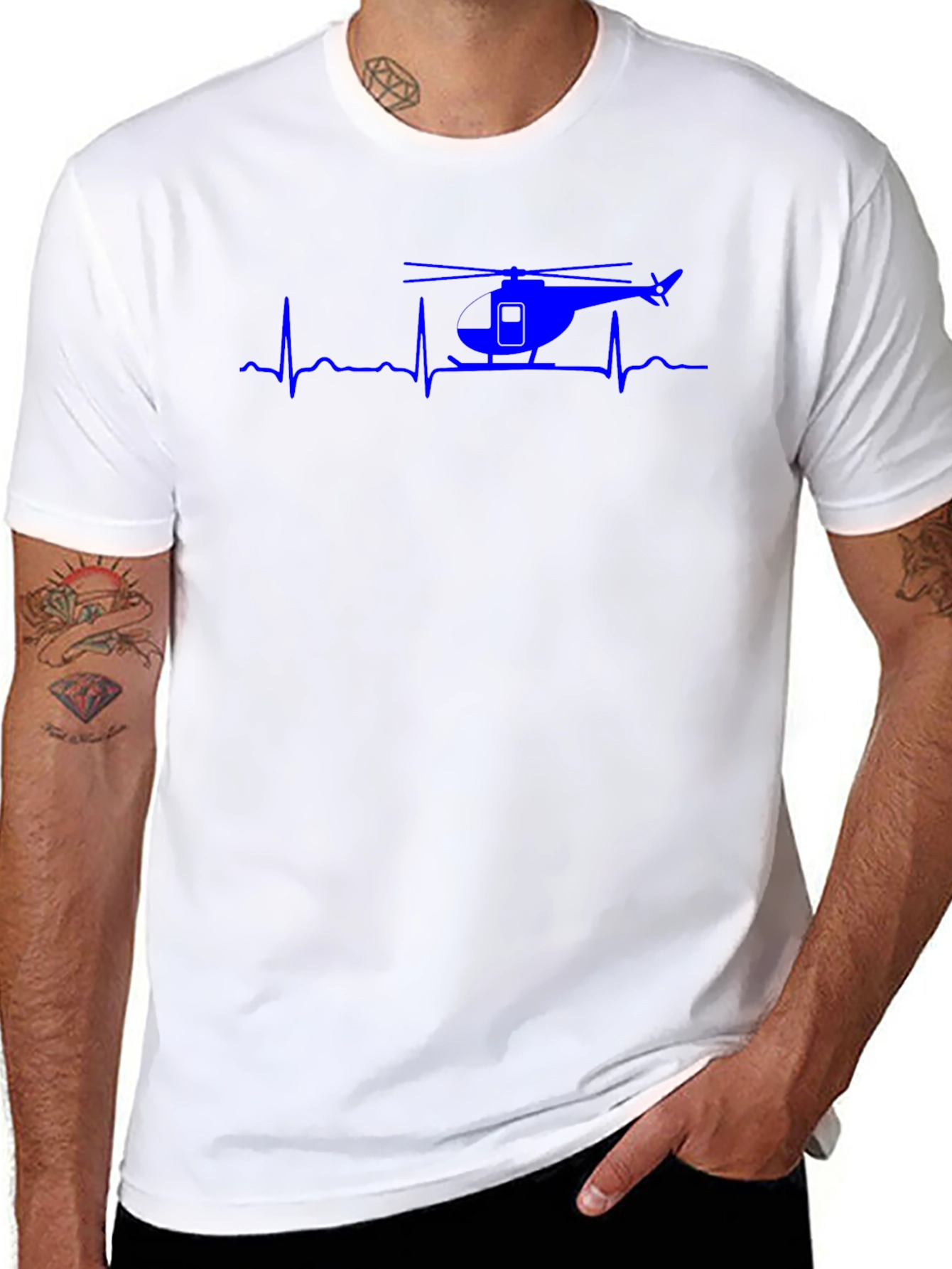 Helicopter Heartbeat Graphic Tee