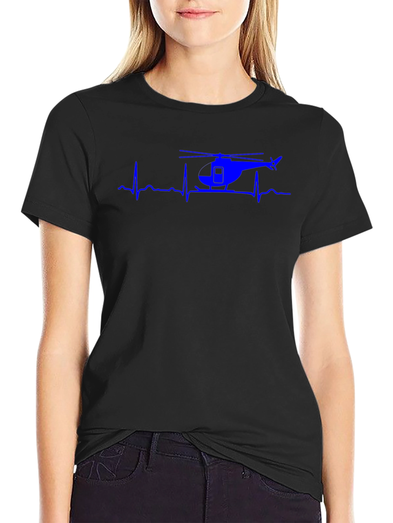 Helicopter Heartbeat Graphic Tee