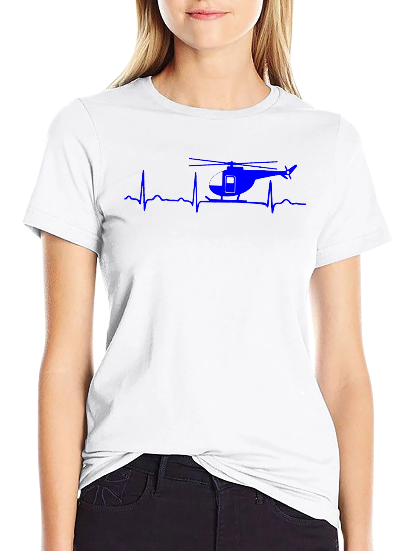 Helicopter Heartbeat Graphic Tee