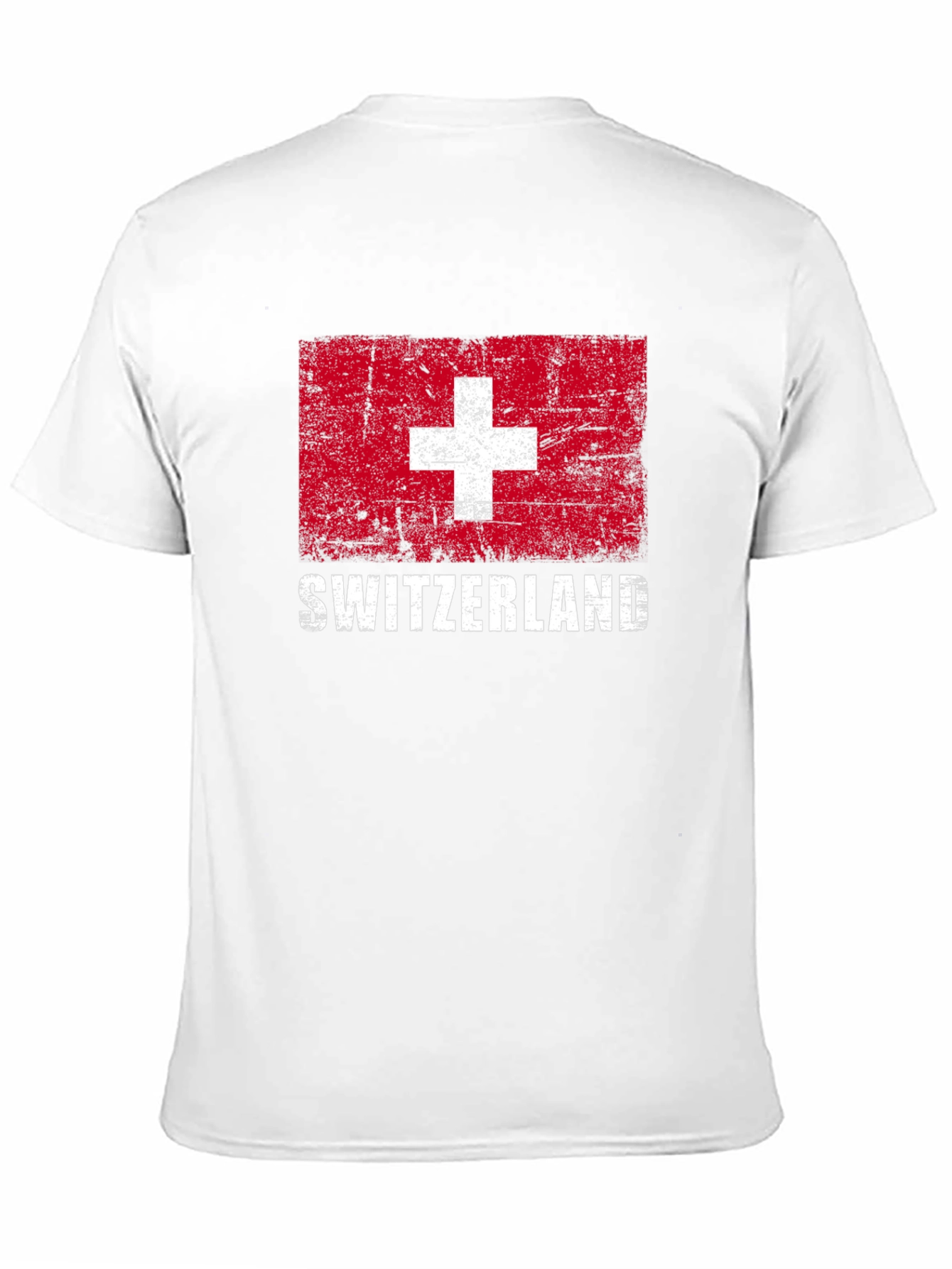 Switzerland Flag Graphic T-Shirt - Distressed Design