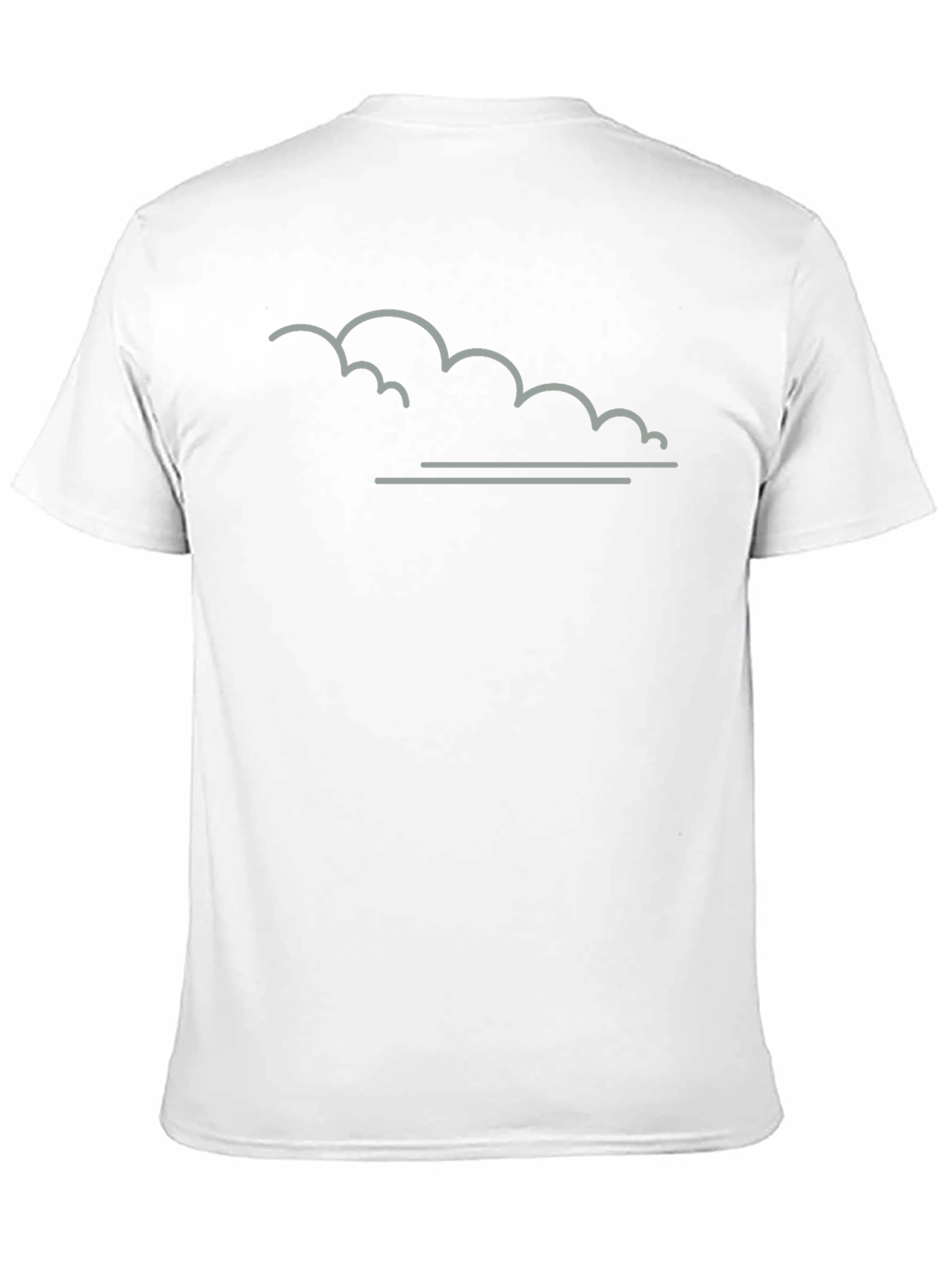 Minimalist Cloud Design Black T-Shirt