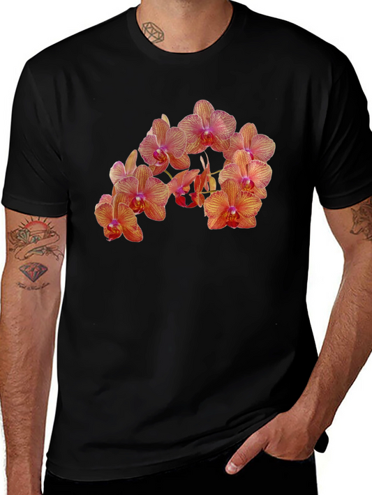 Orchid Flower Print T-Shirt