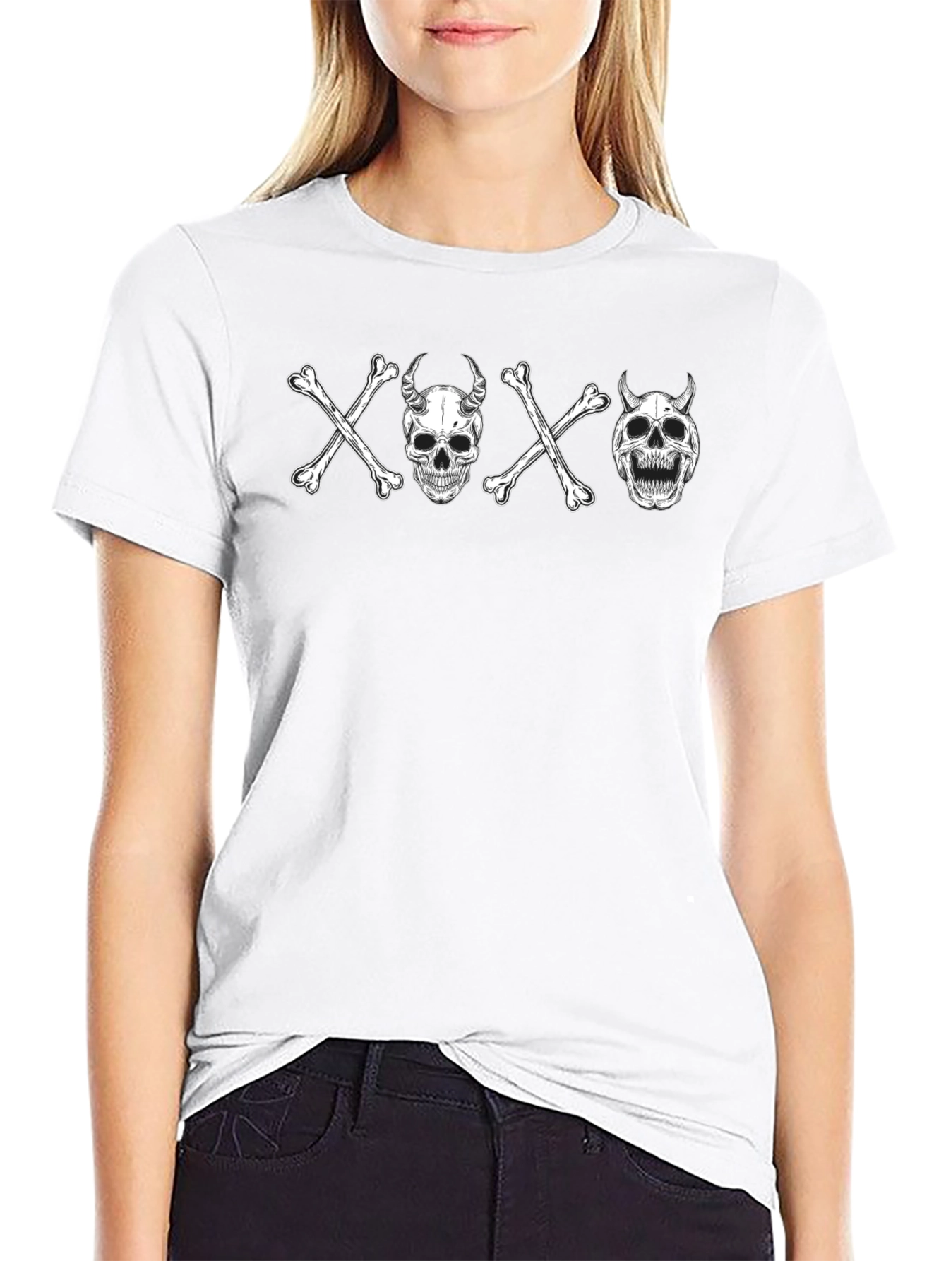 Skull & Crossbones Graphic Tee - Edgy Design