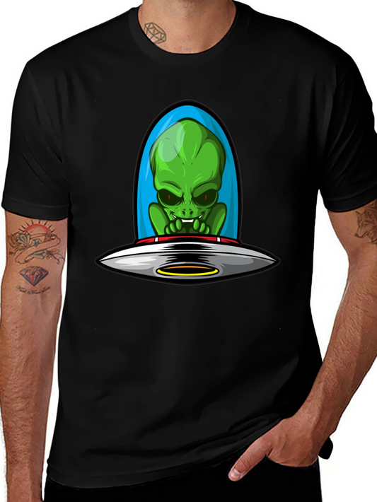 Alien UFO Graphic Tee - Sci-Fi Style