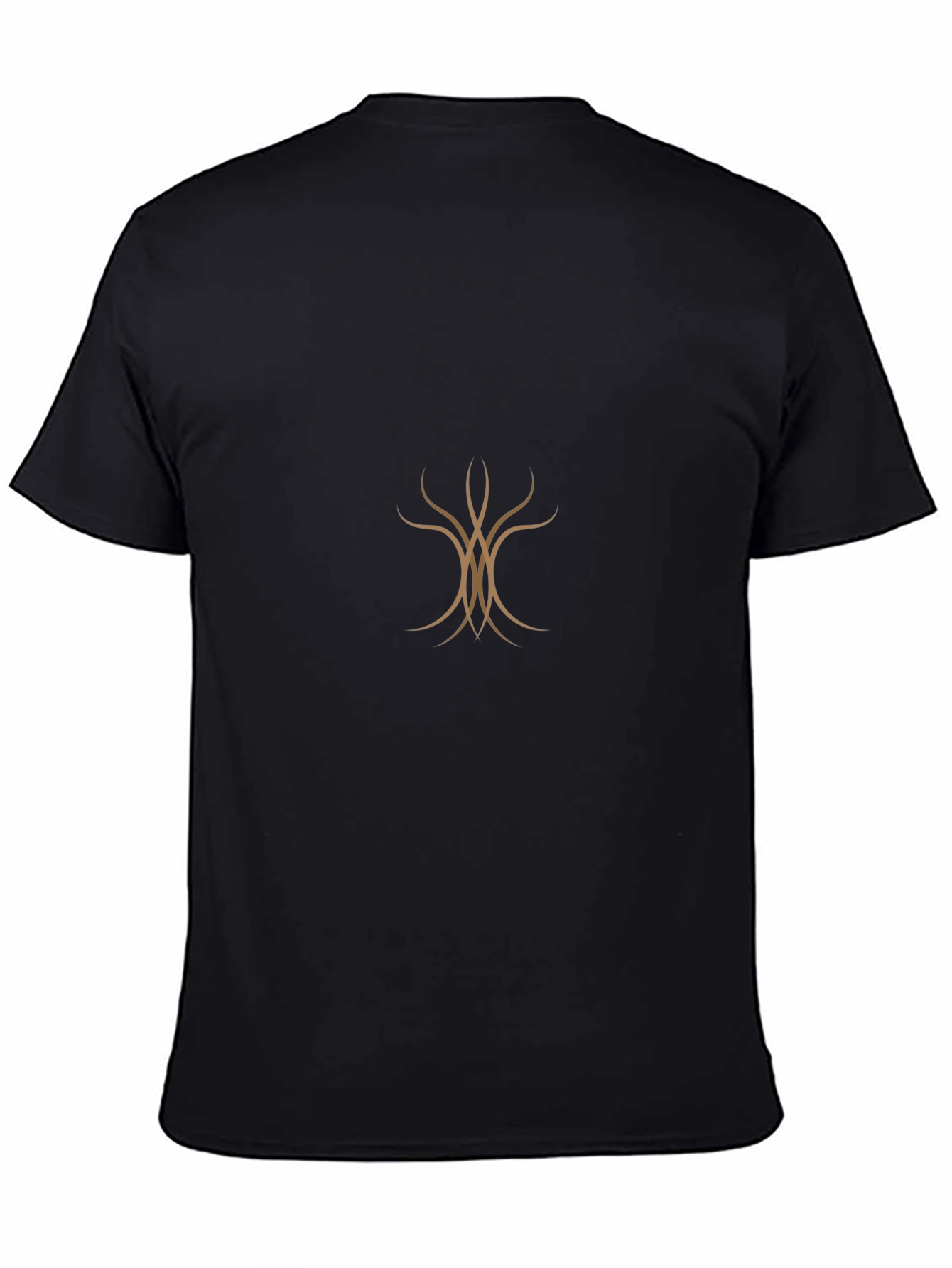 Mens Black T-Shirt with Abstract Tree Design