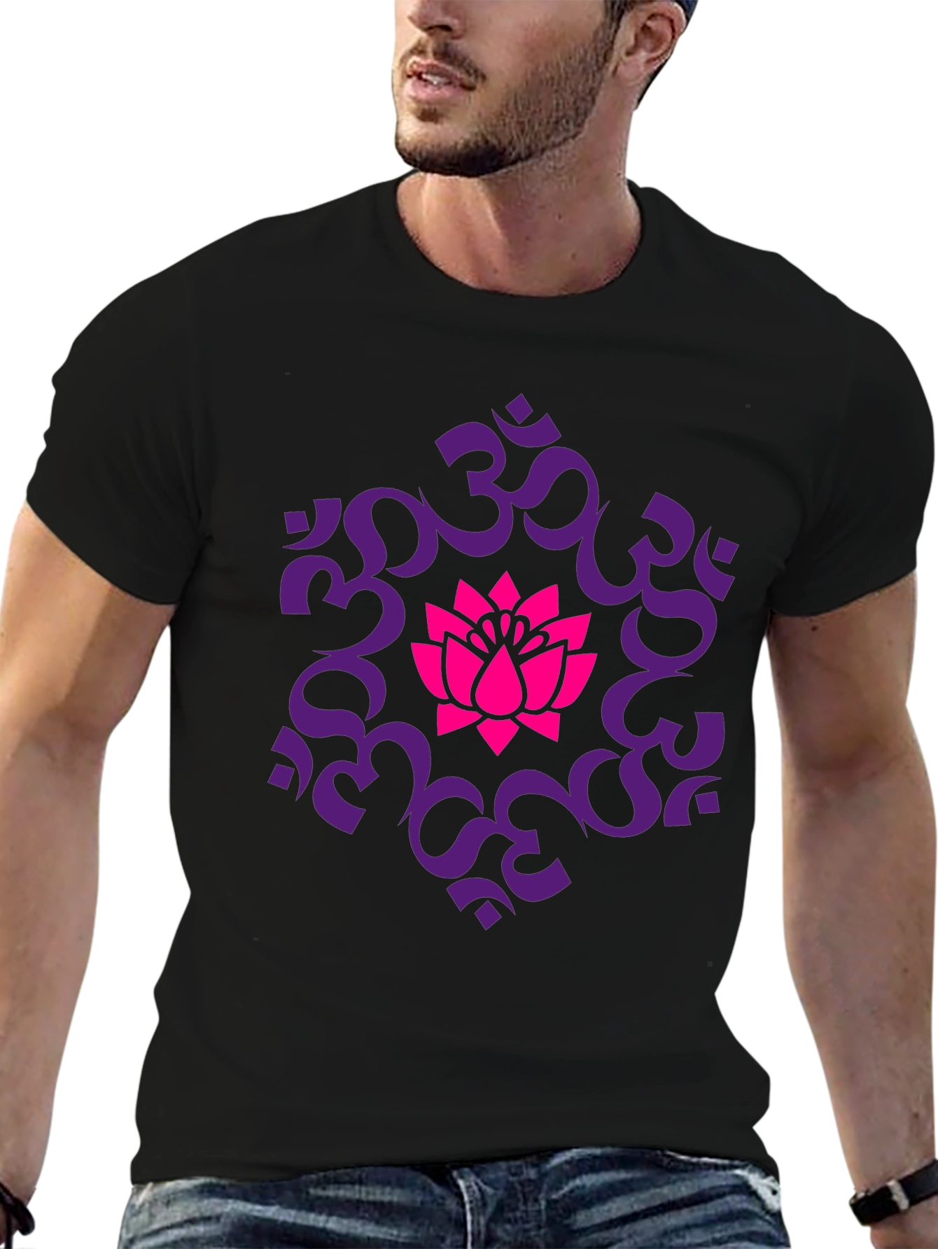 Om Lotus Graphic T-Shirt - Spiritual Yoga Tee
