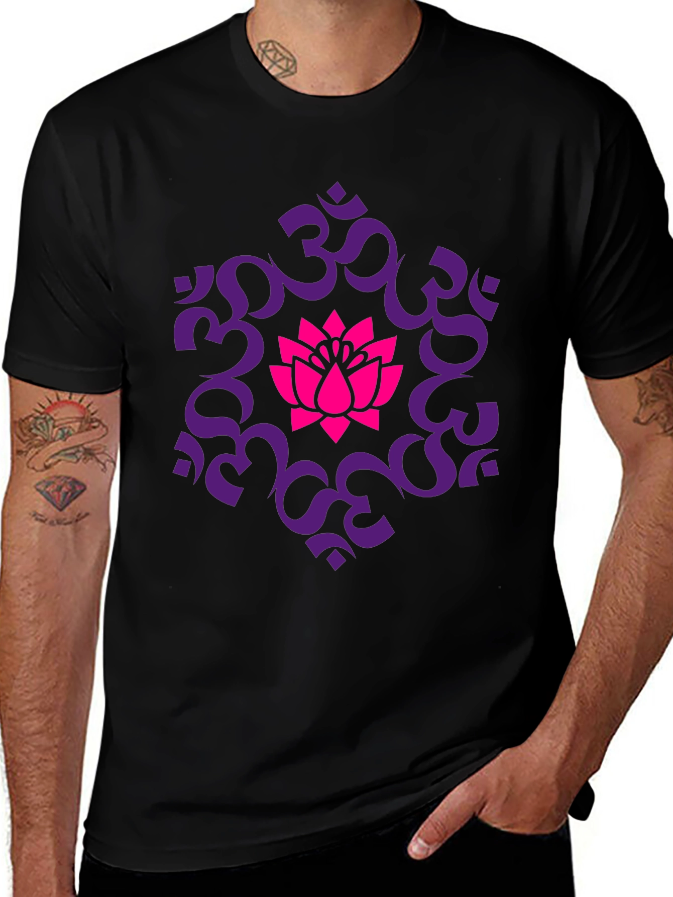 Om Lotus Graphic T-Shirt - Spiritual Yoga Tee