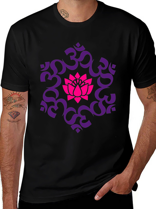 Om Lotus Graphic T-Shirt - Spiritual Yoga Tee