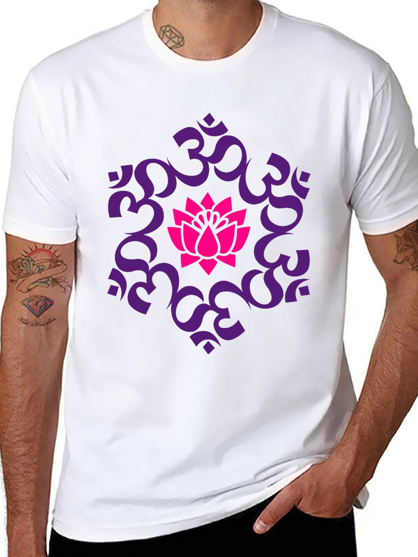 Om Lotus Graphic T-Shirt - Spiritual Yoga Tee