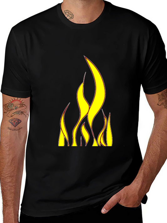 Fiery Flames Black T-Shirt