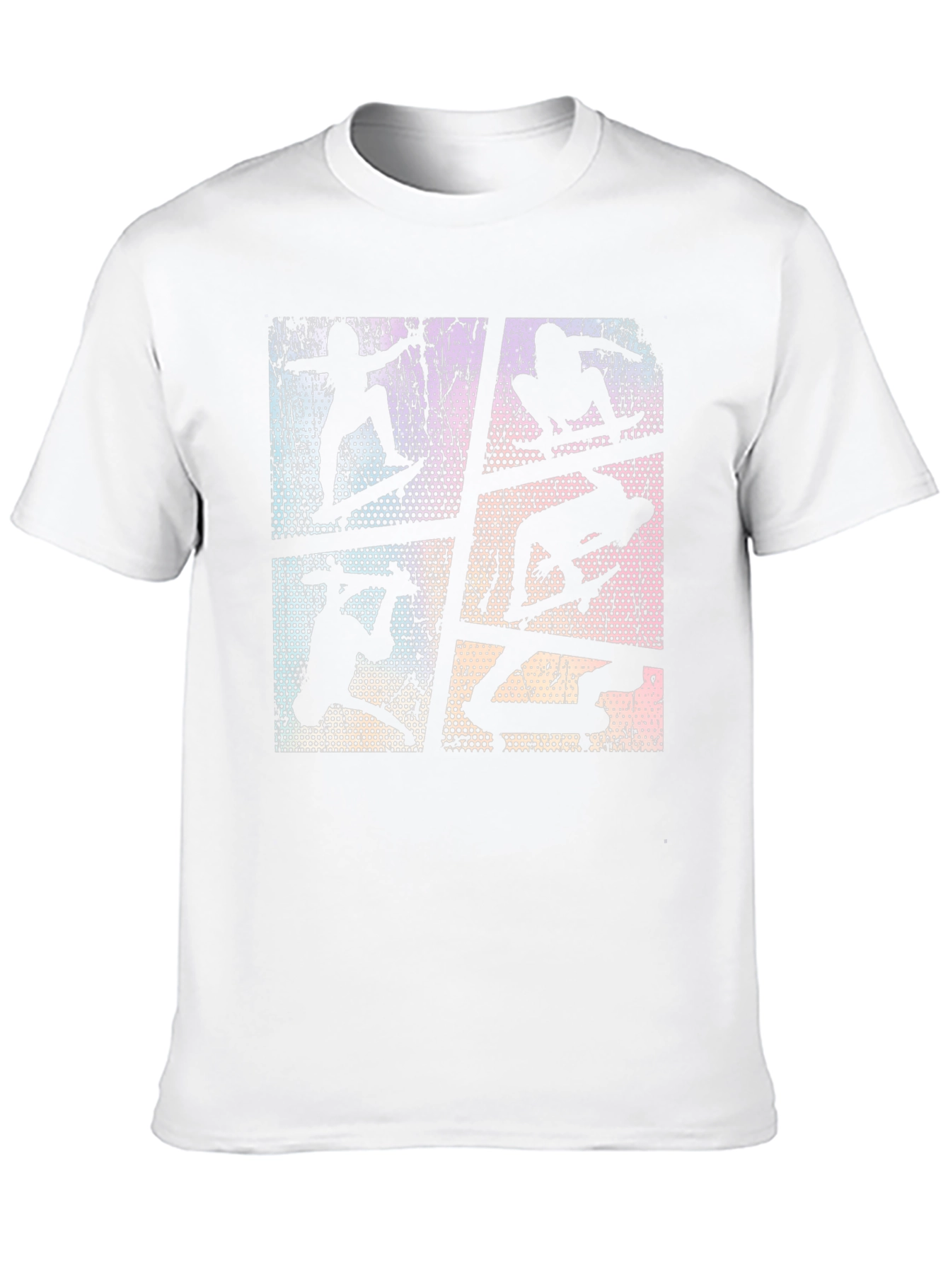 Skateboarding Silhouette Graphic Tee - Retro Style