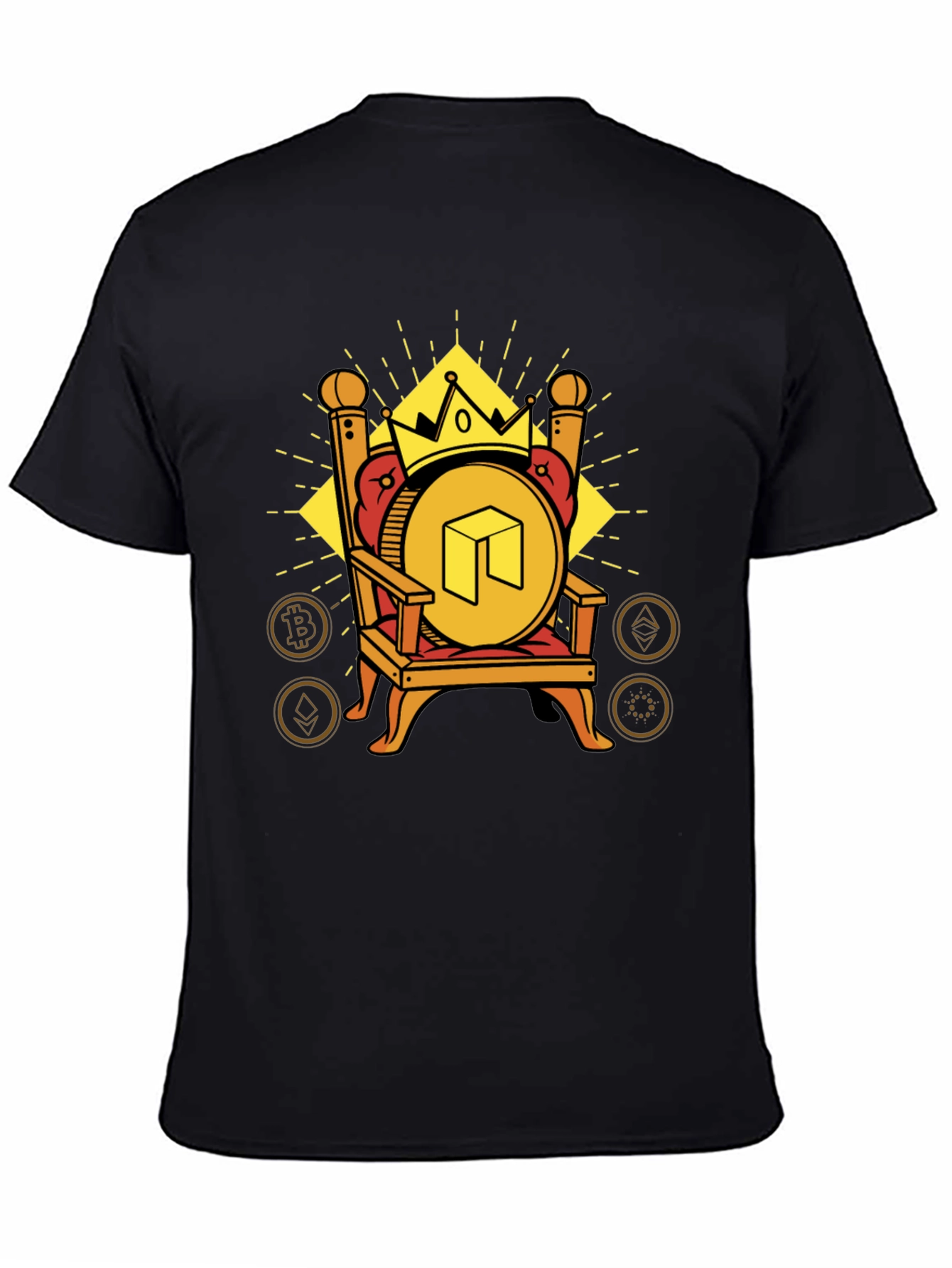 Crypto King T-Shirt - Neo Coin Throne Design