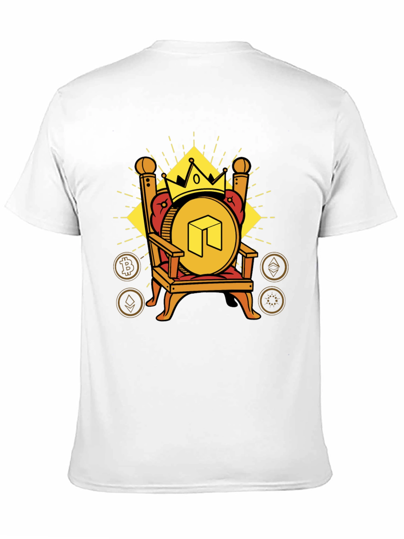 Crypto King T-Shirt - Neo Coin Throne Design