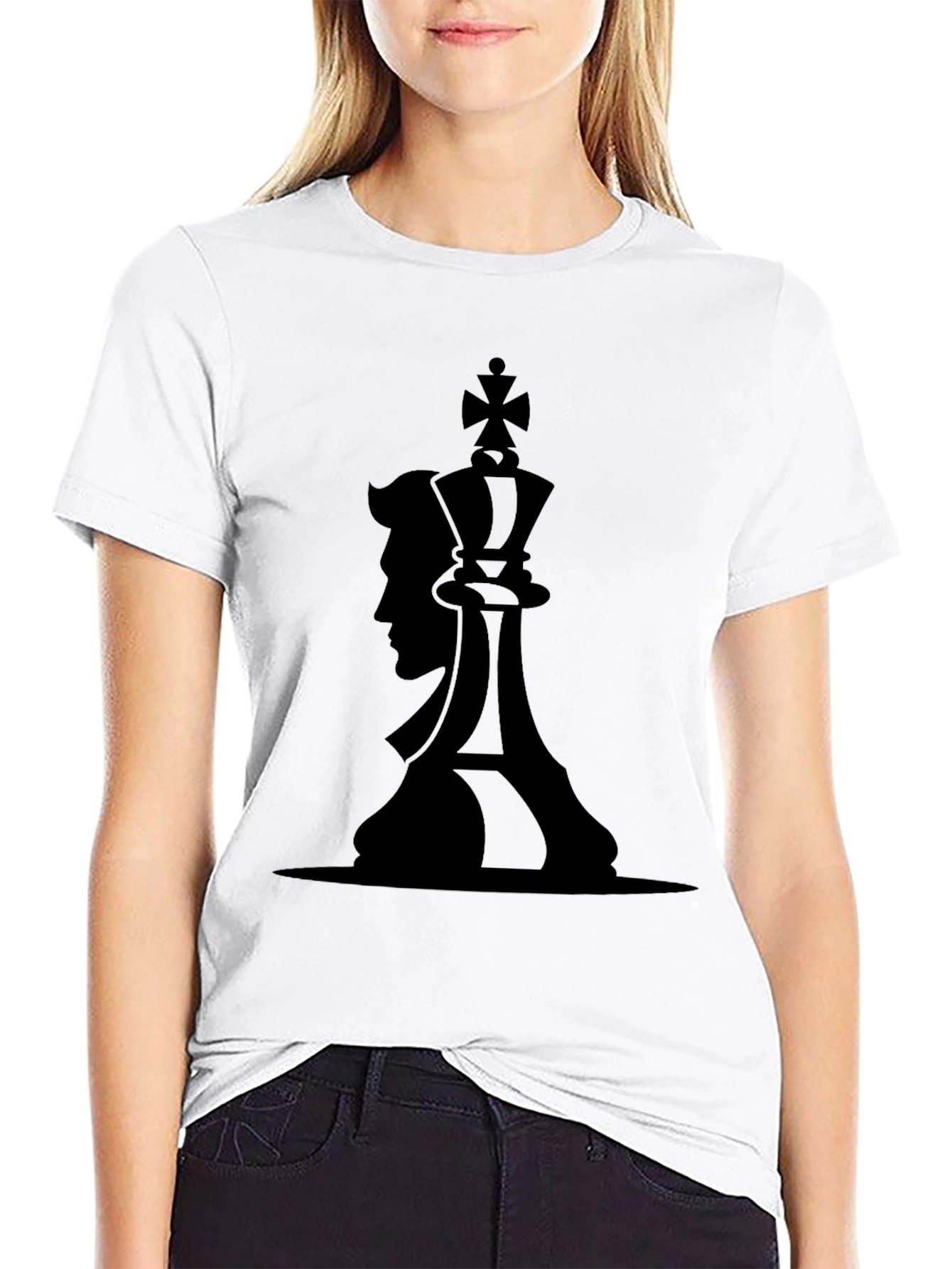 King & Man Graphic Black T-Shirt