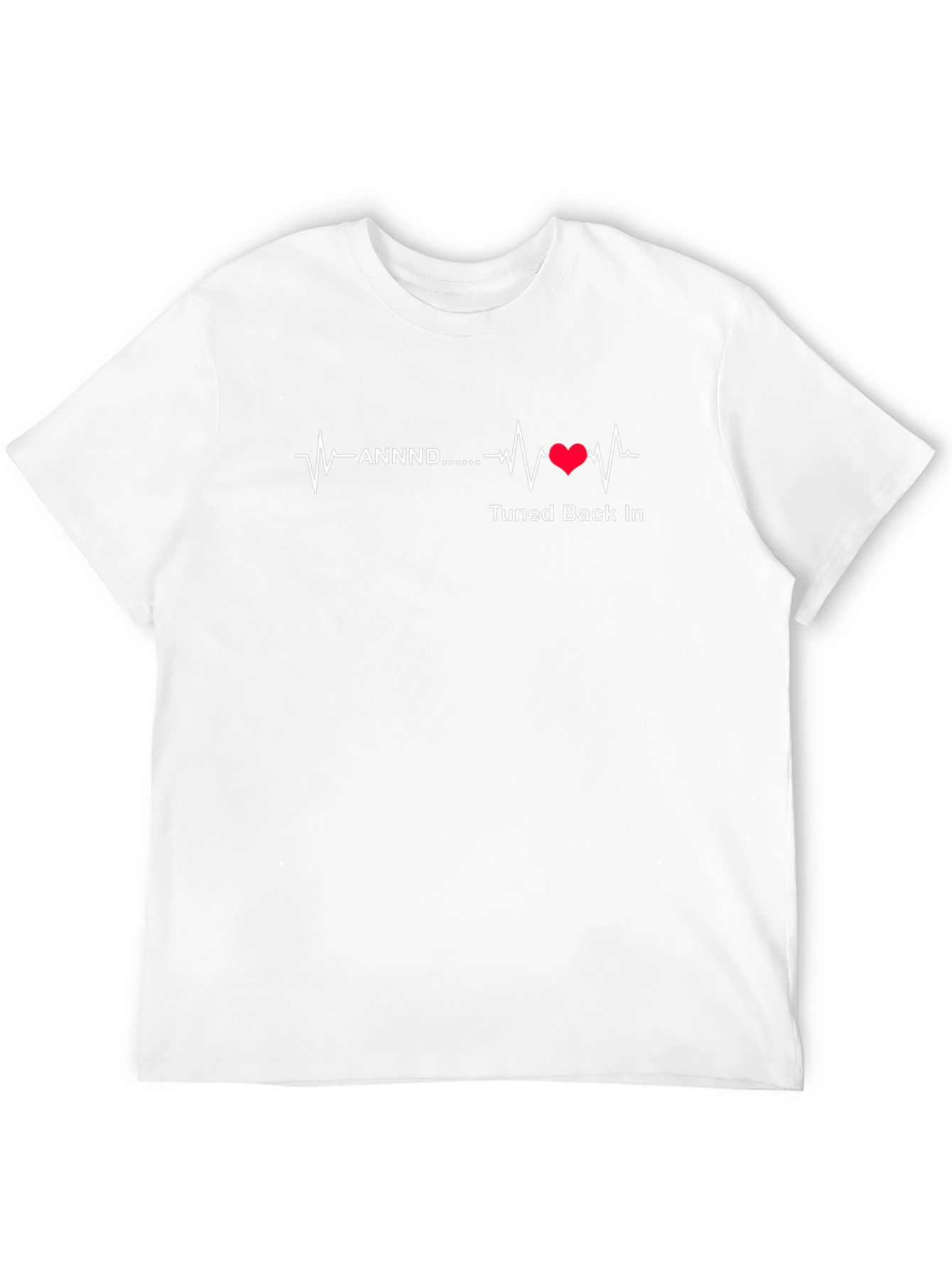 Tuned Back In Heartbeat Graphic Tee - Black