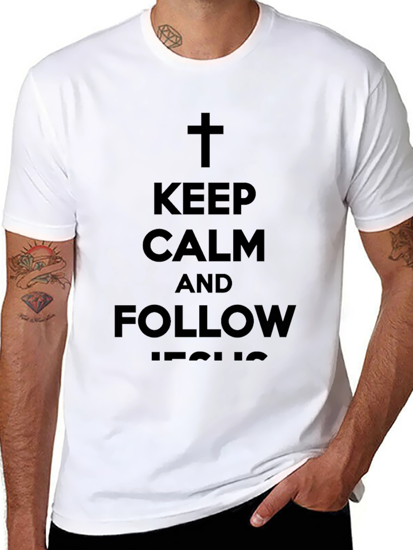 Keep Calm Follow Jesus Christian T-Shirt