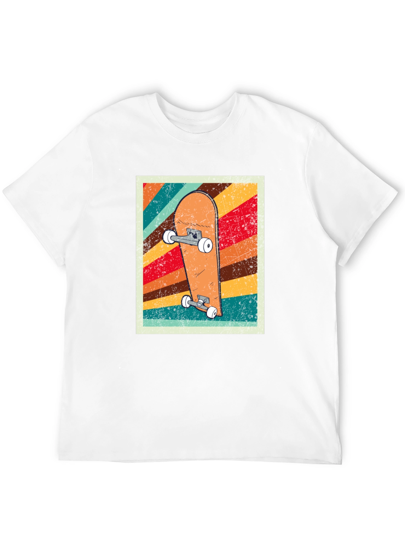 Retro Skateboard Graphic Tee - Classic Style
