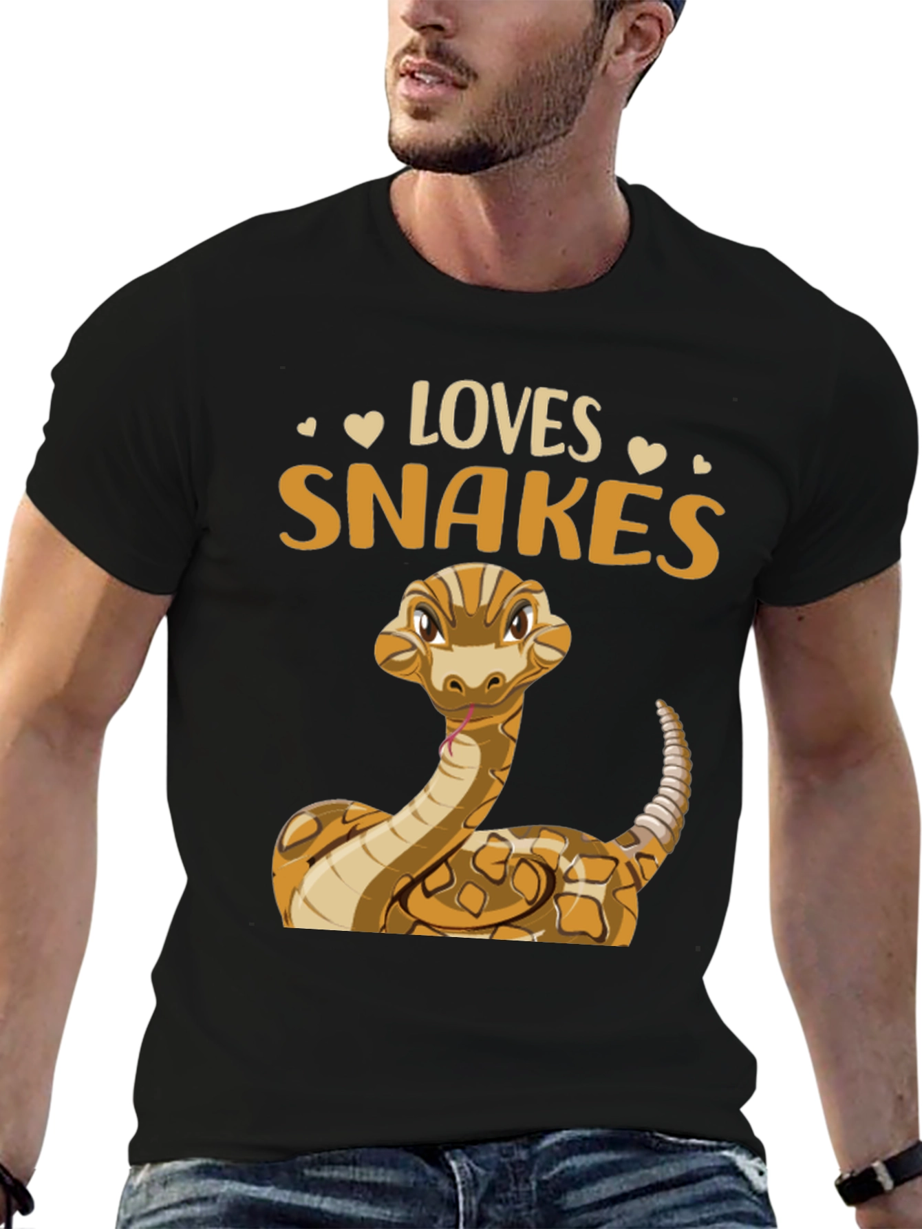 Loves Snakes T-Shirt - Cute Reptile Graphic Tee