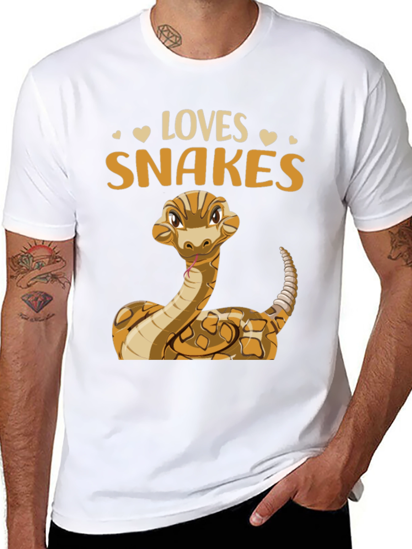 Loves Snakes T-Shirt - Cute Reptile Graphic Tee