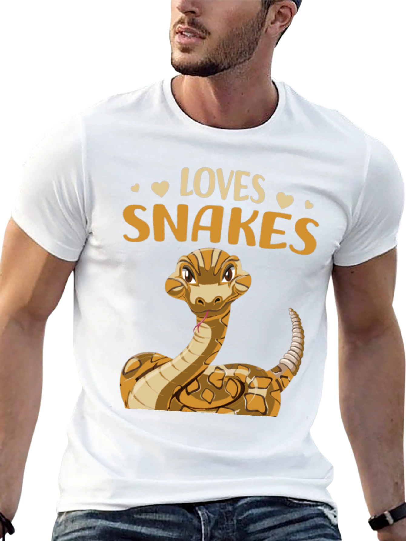 Loves Snakes T-Shirt - Cute Reptile Graphic Tee