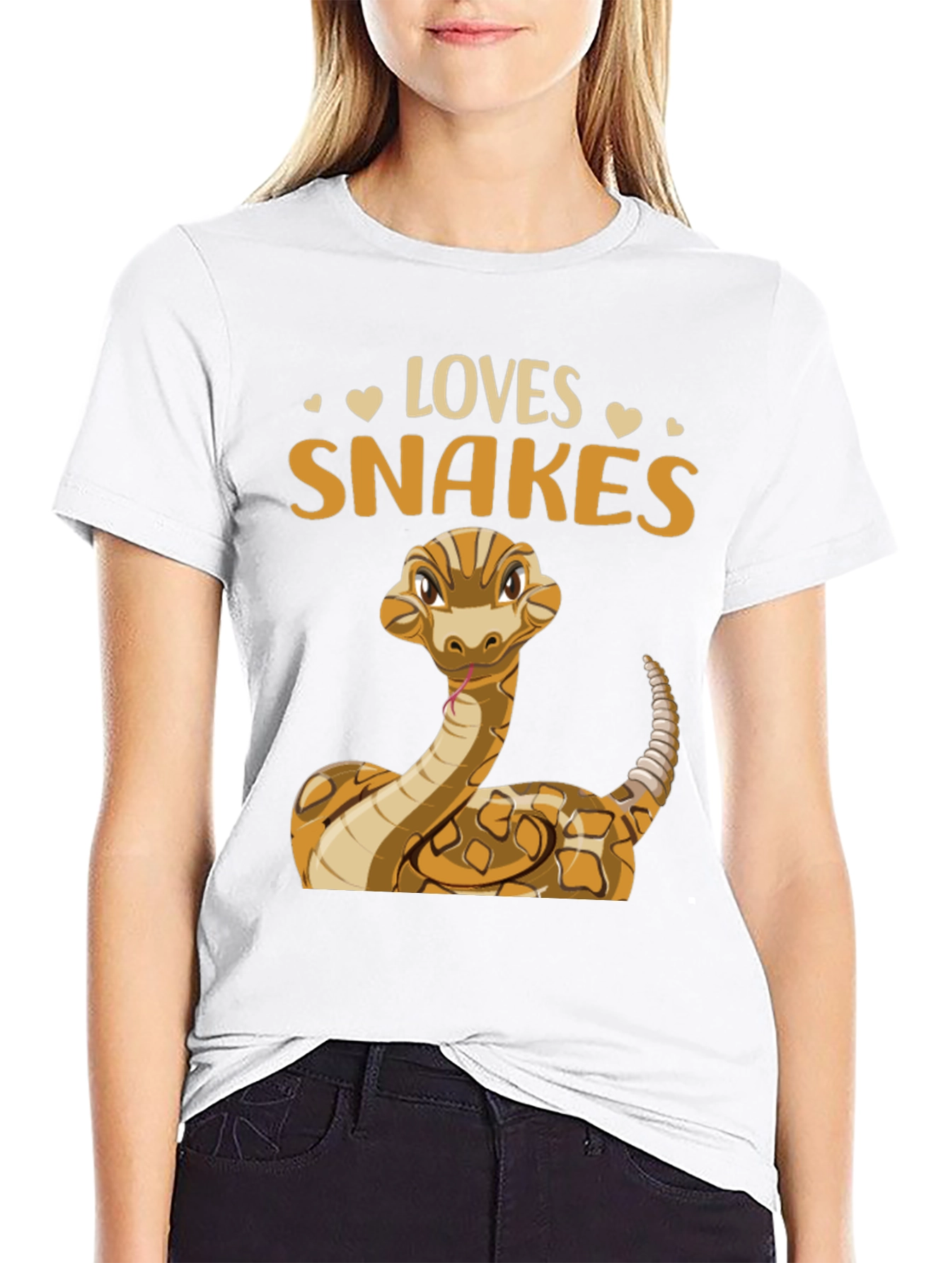 Loves Snakes T-Shirt - Cute Reptile Graphic Tee