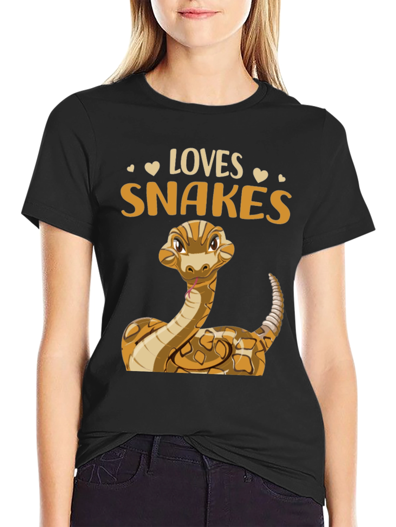 Loves Snakes T-Shirt - Cute Reptile Graphic Tee