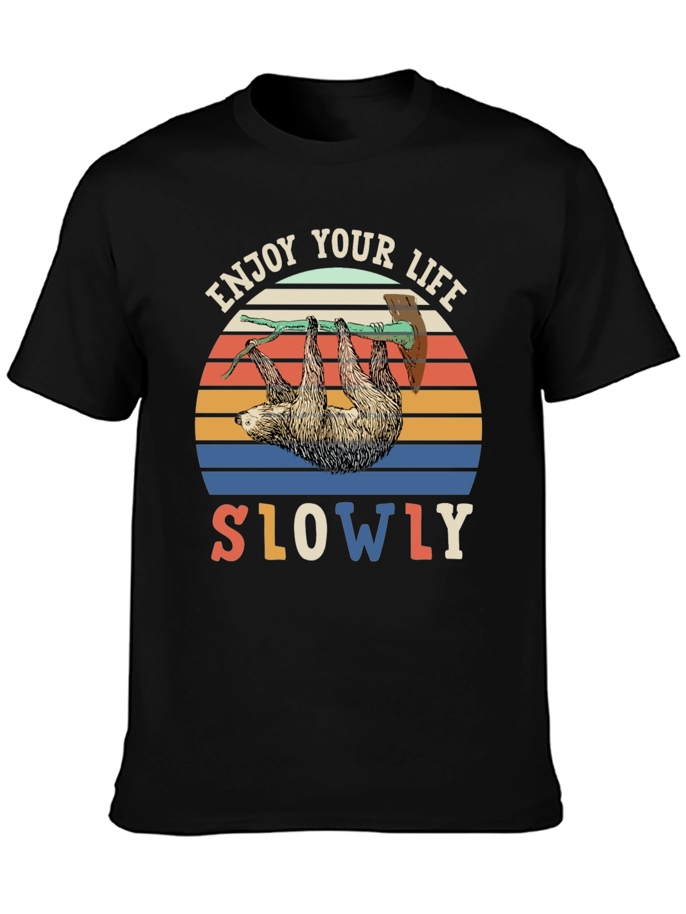 Enjoy Life Slowly Sloth Graphic Tee