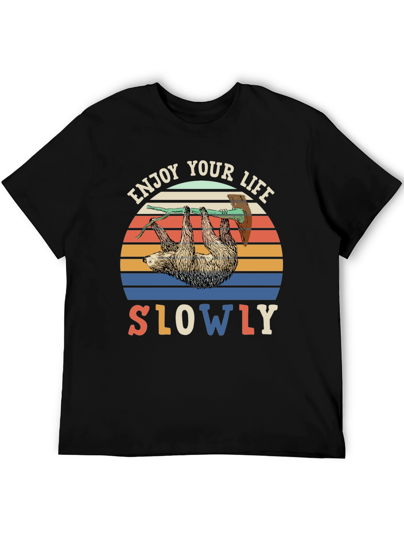 Enjoy Life Slowly Sloth Graphic Tee