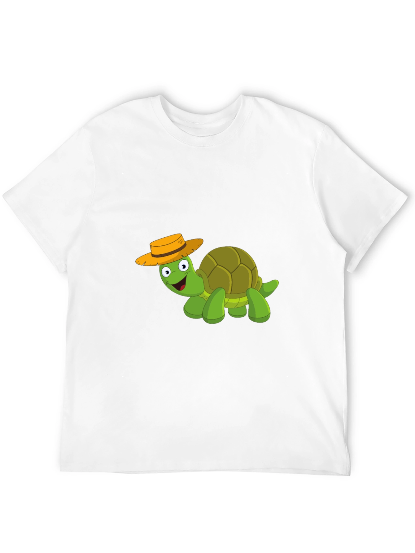 Cartoon Turtle T-Shirt - Black Cotton Blend