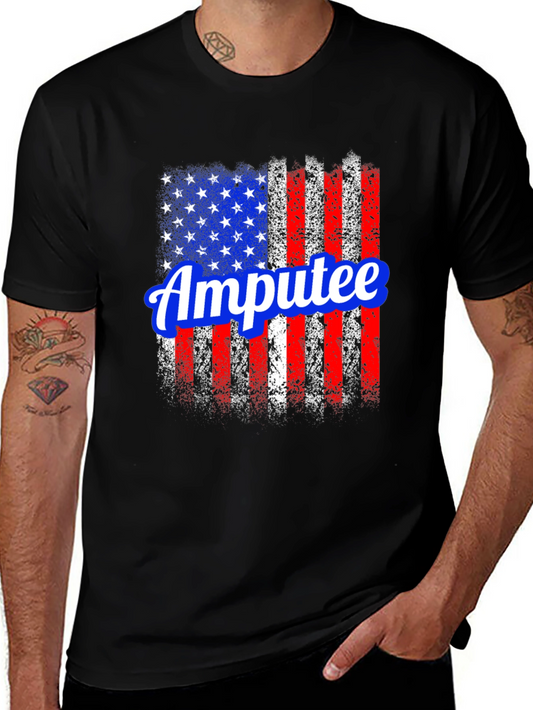 Amputee American Flag Graphic T-Shirt