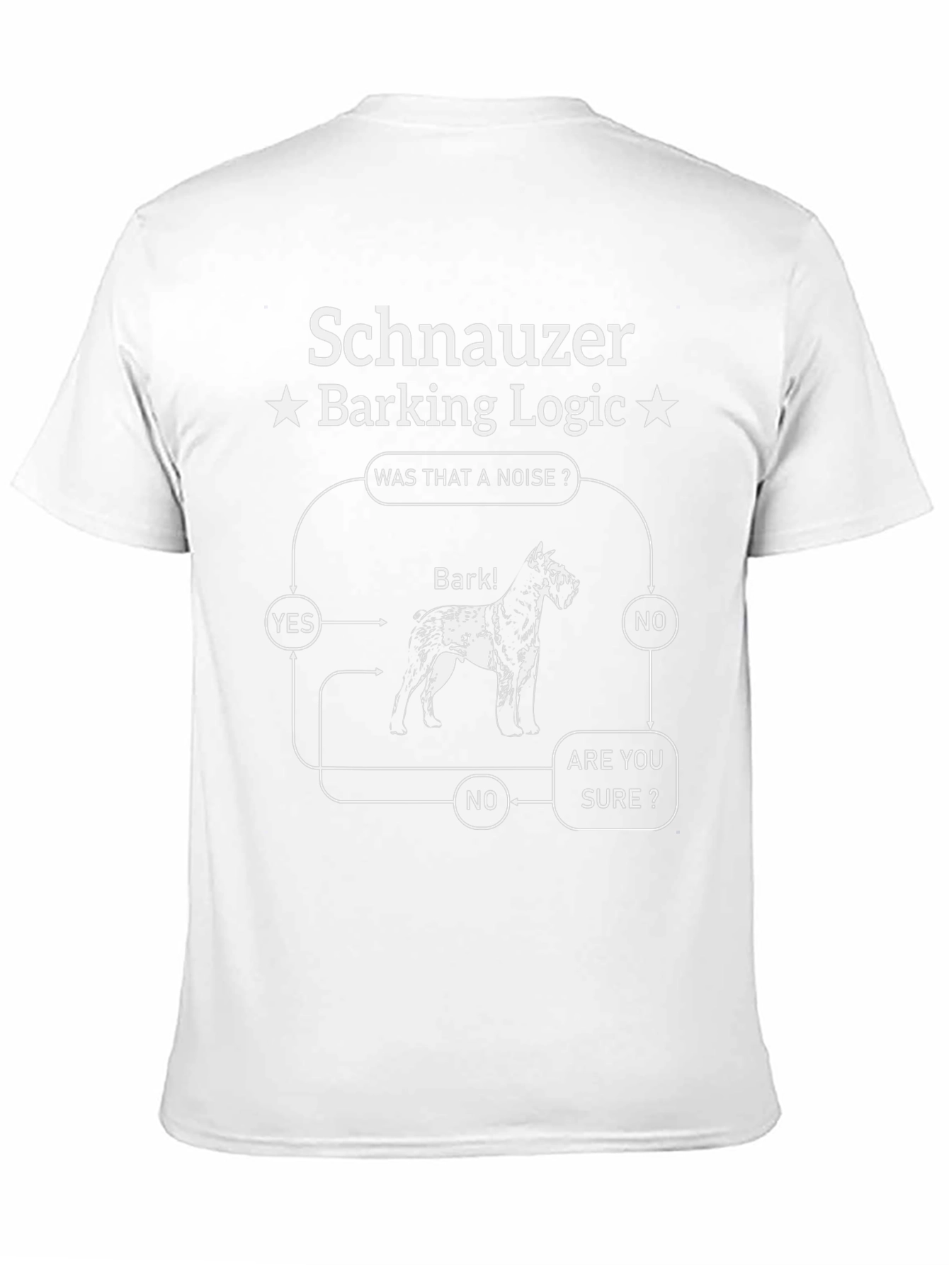 Schnauzer Barking Logic T-Shirt Funny Dog Tee