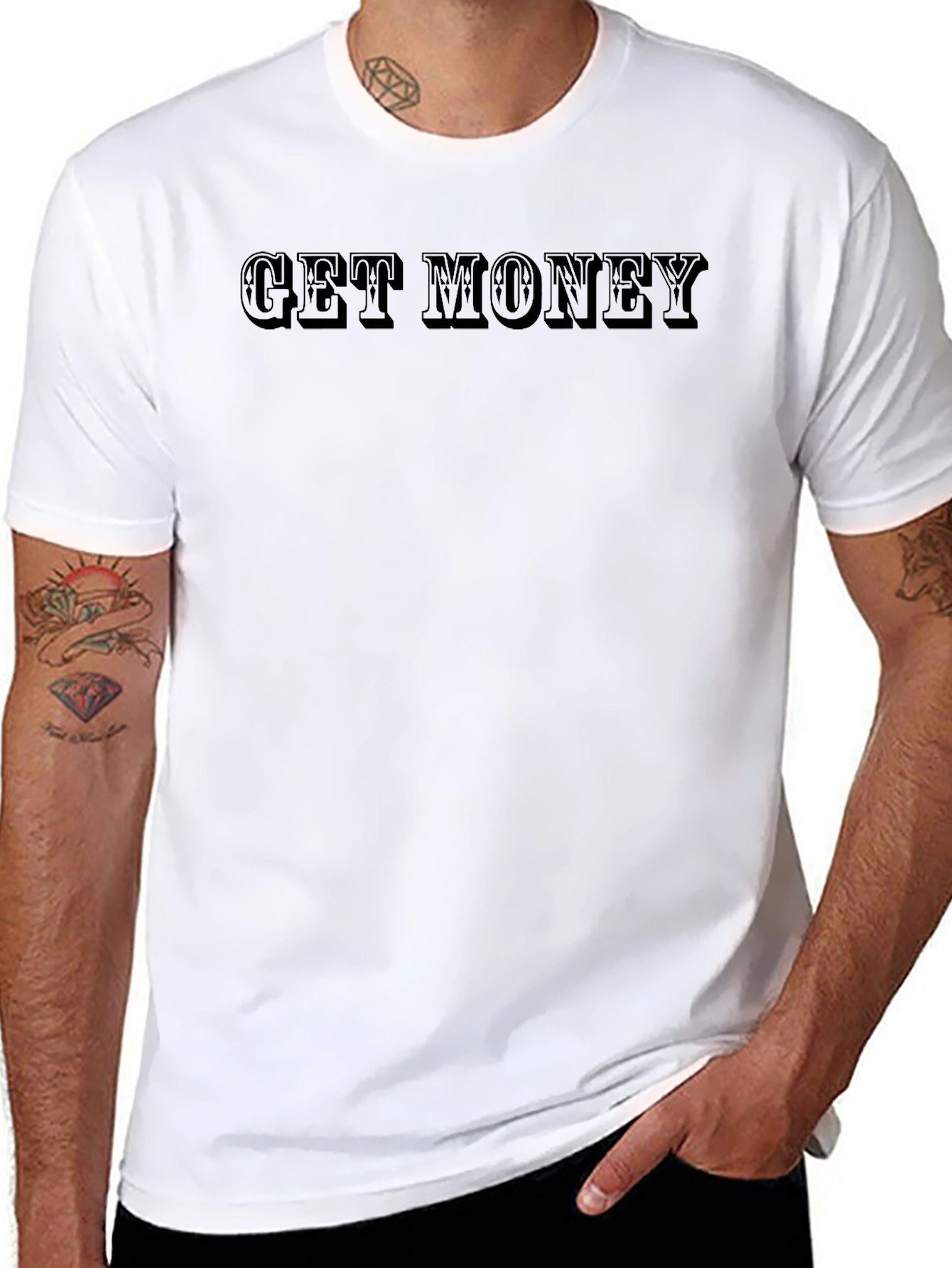 Get Money Black Graphic T-Shirt - Bold Statement Tee