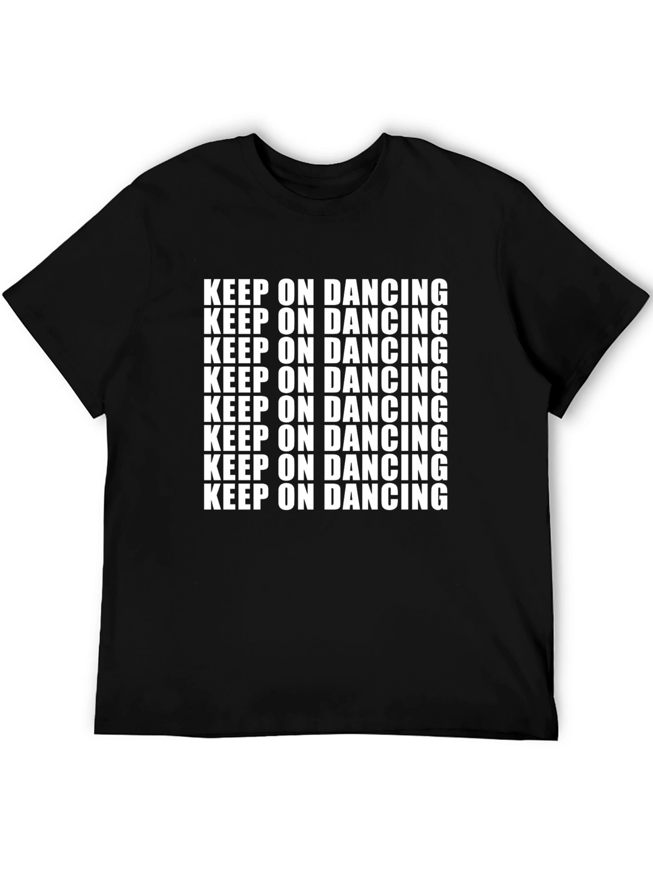 Keep On Dancing Graphic Tee - Black Cotton Shirt