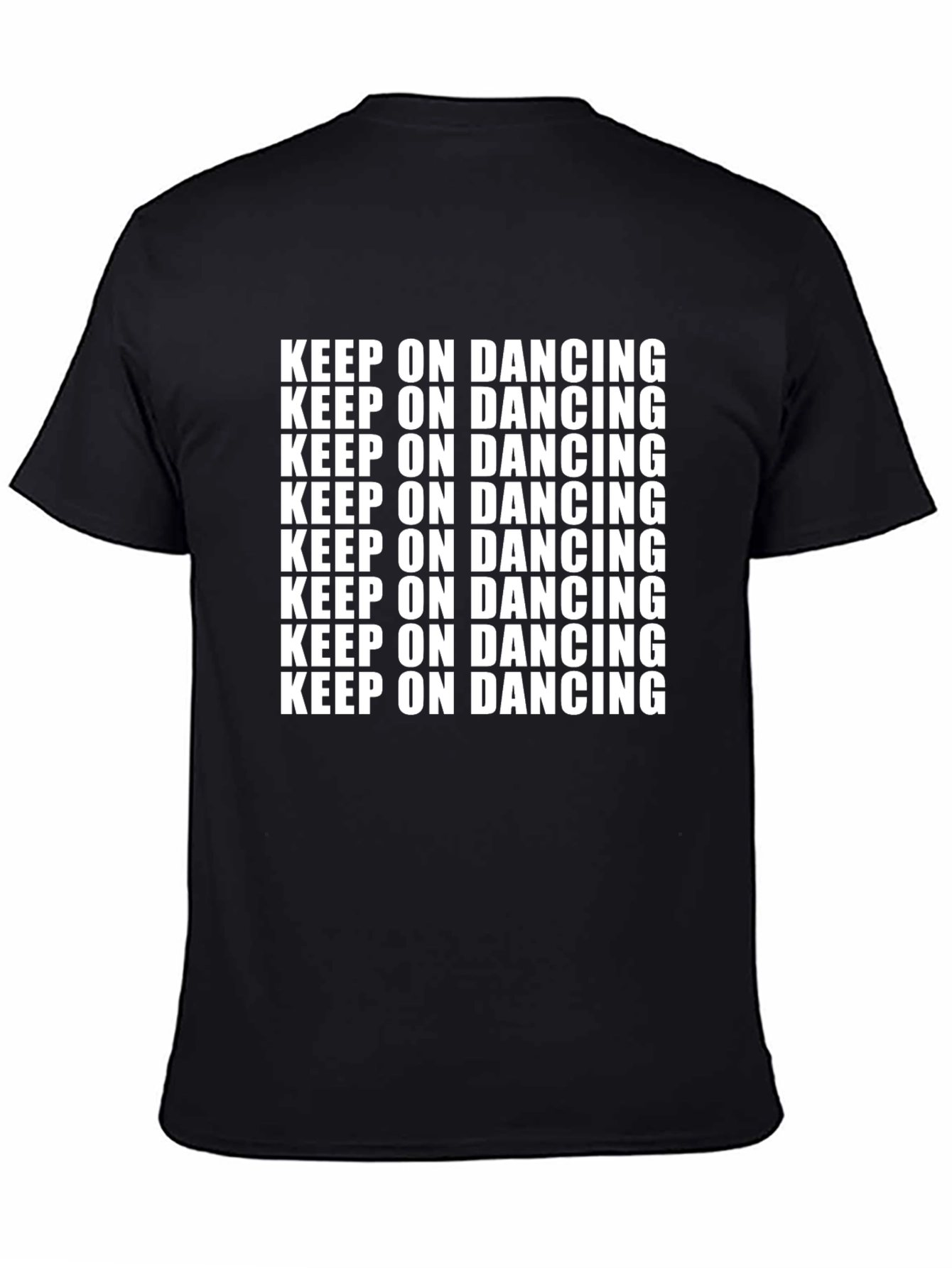 Keep On Dancing Graphic Tee - Black Cotton Shirt