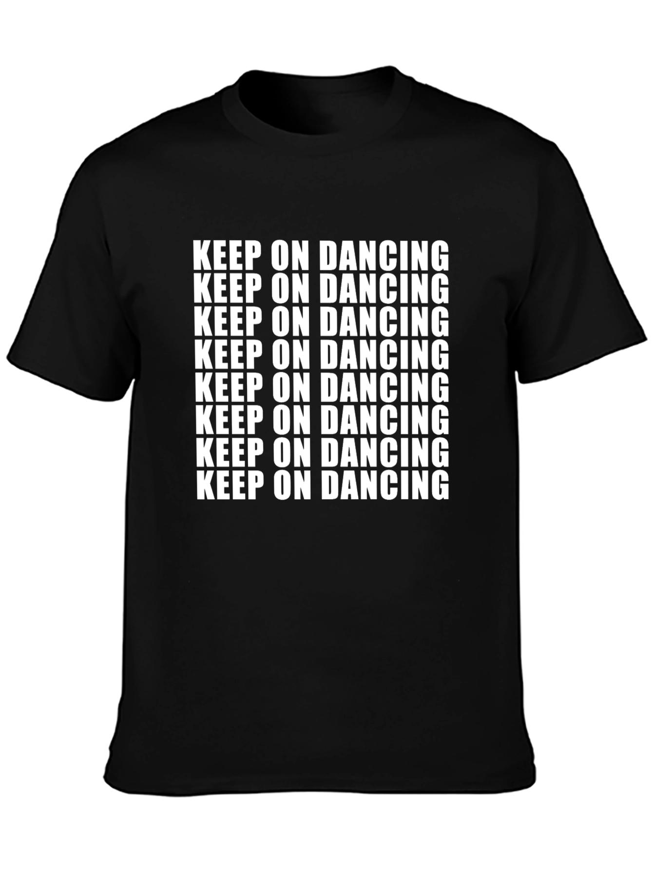 Keep On Dancing Graphic Tee - Black Cotton Shirt