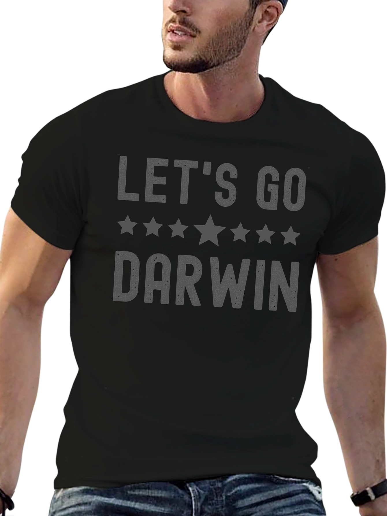Lets Go Darwin Star Graphic Tee - Black