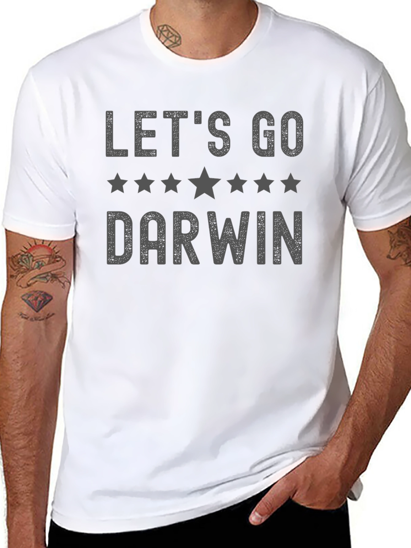 Lets Go Darwin Star Graphic Tee - Black
