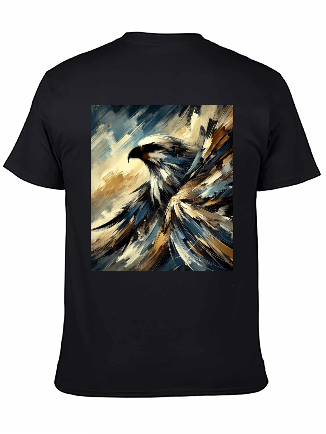 Abstract Eagle Graphic Black T-Shirt