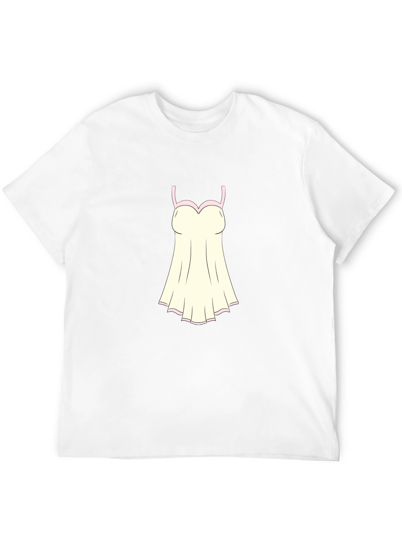 Novelty T-Shirt with Cartoon Lingerie Print