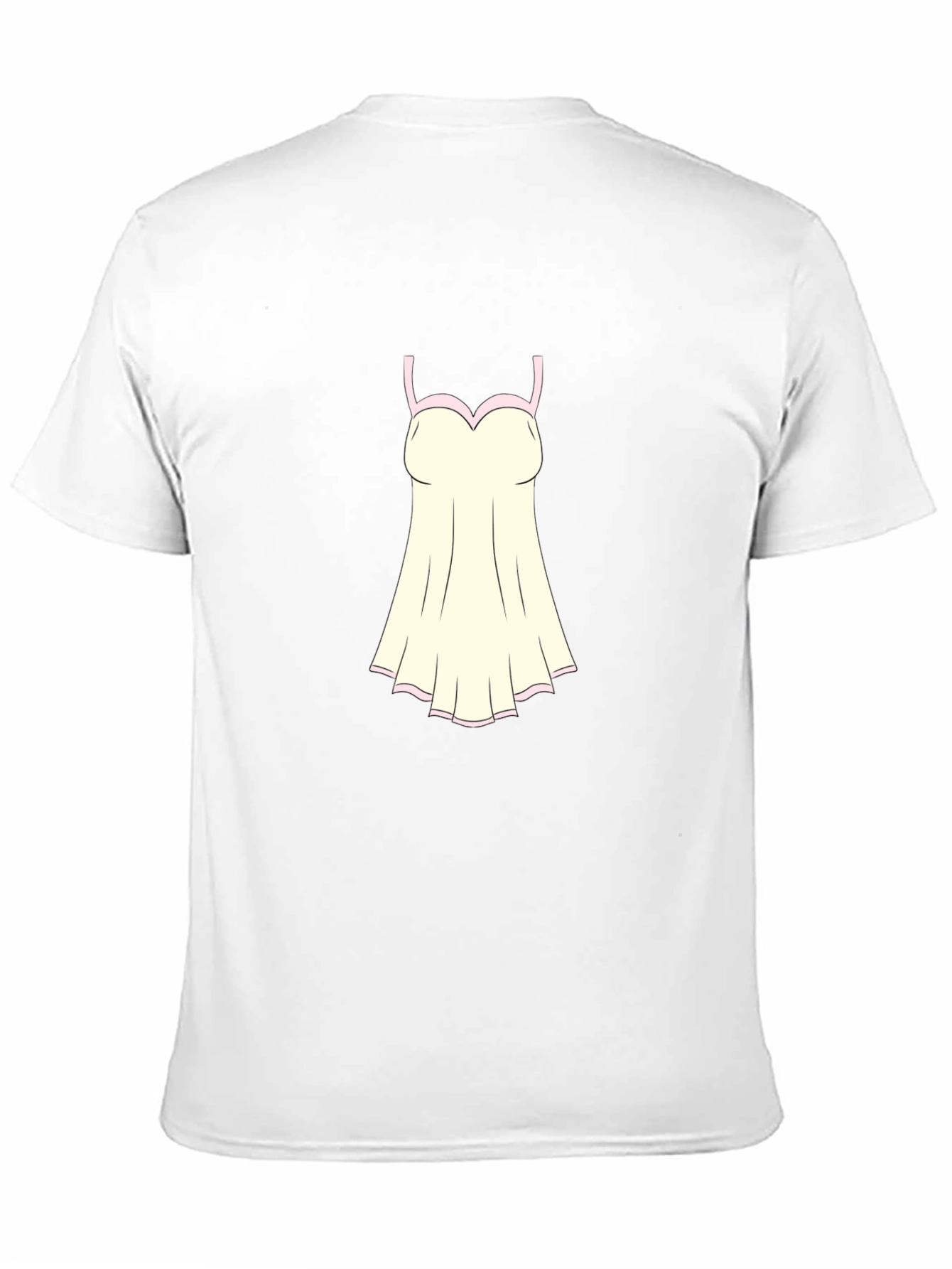 Novelty T-Shirt with Cartoon Lingerie Print