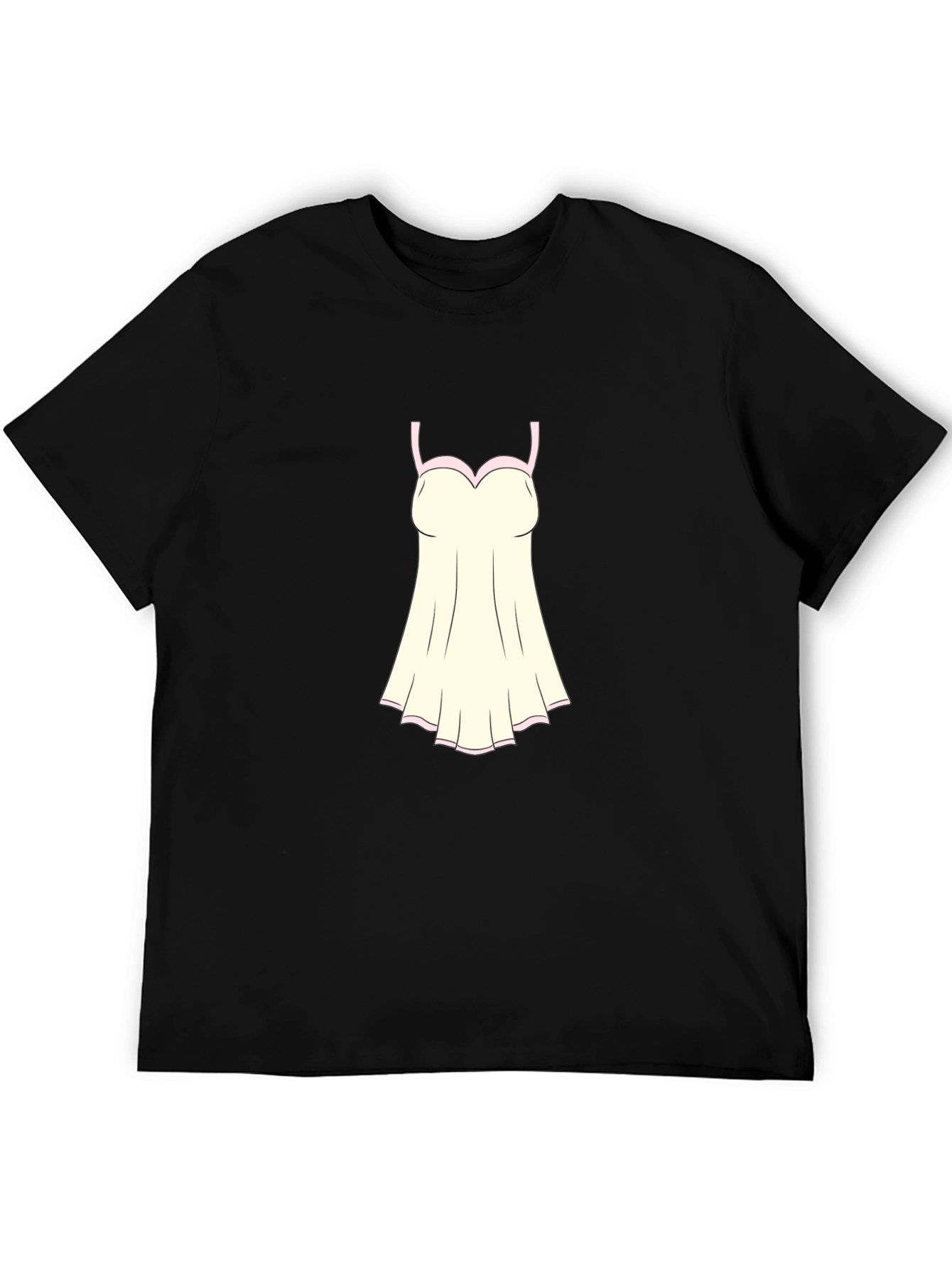 Novelty T-Shirt with Cartoon Lingerie Print