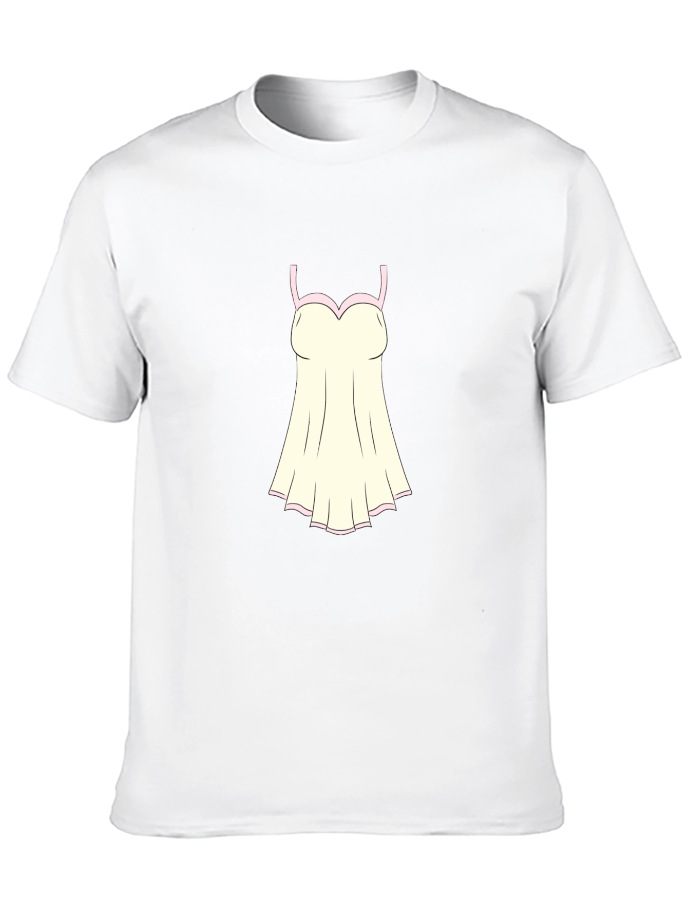 Novelty T-Shirt with Cartoon Lingerie Print
