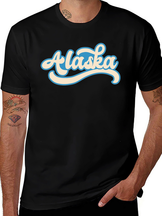 Retro Alaska Graphic T-Shirt - Stylish Crew Neck Tee
