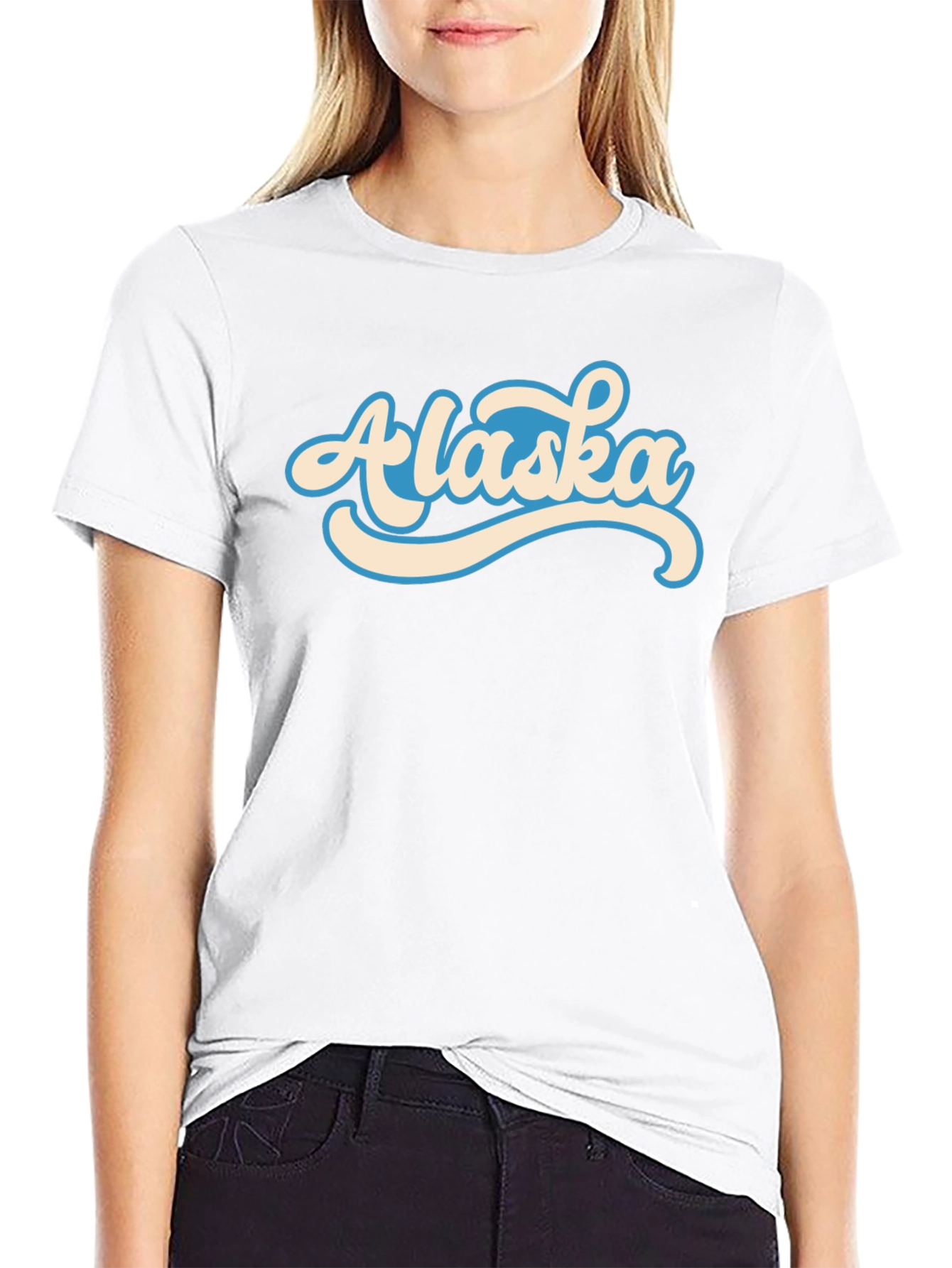 Retro Alaska Graphic T-Shirt - Stylish Crew Neck Tee