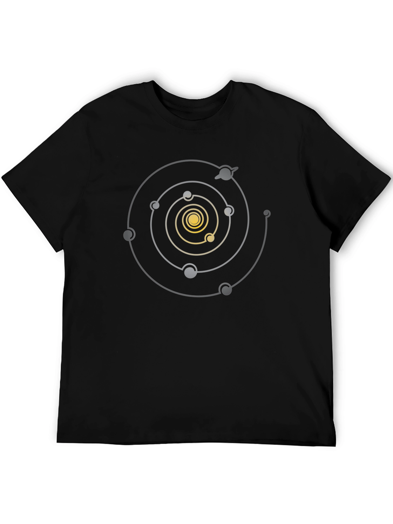 Solar System Graphic Tee - Black Cotton Blend