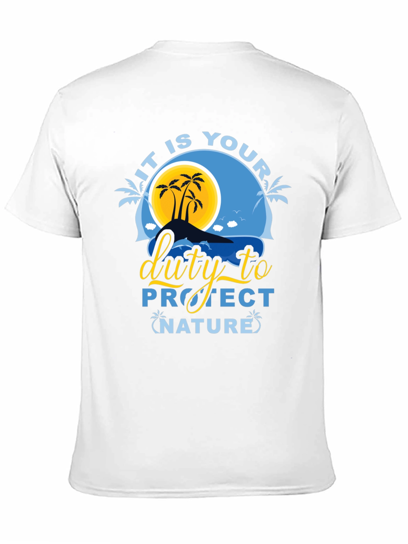Protect Nature Graphic Tee - Black Cotton T-Shirt