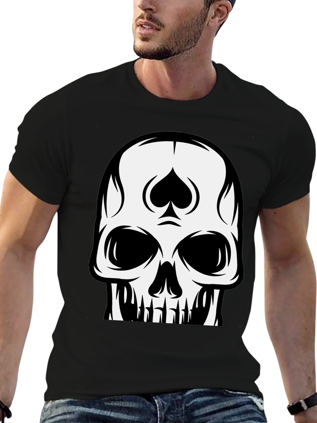 Skull Spade Black T-Shirt