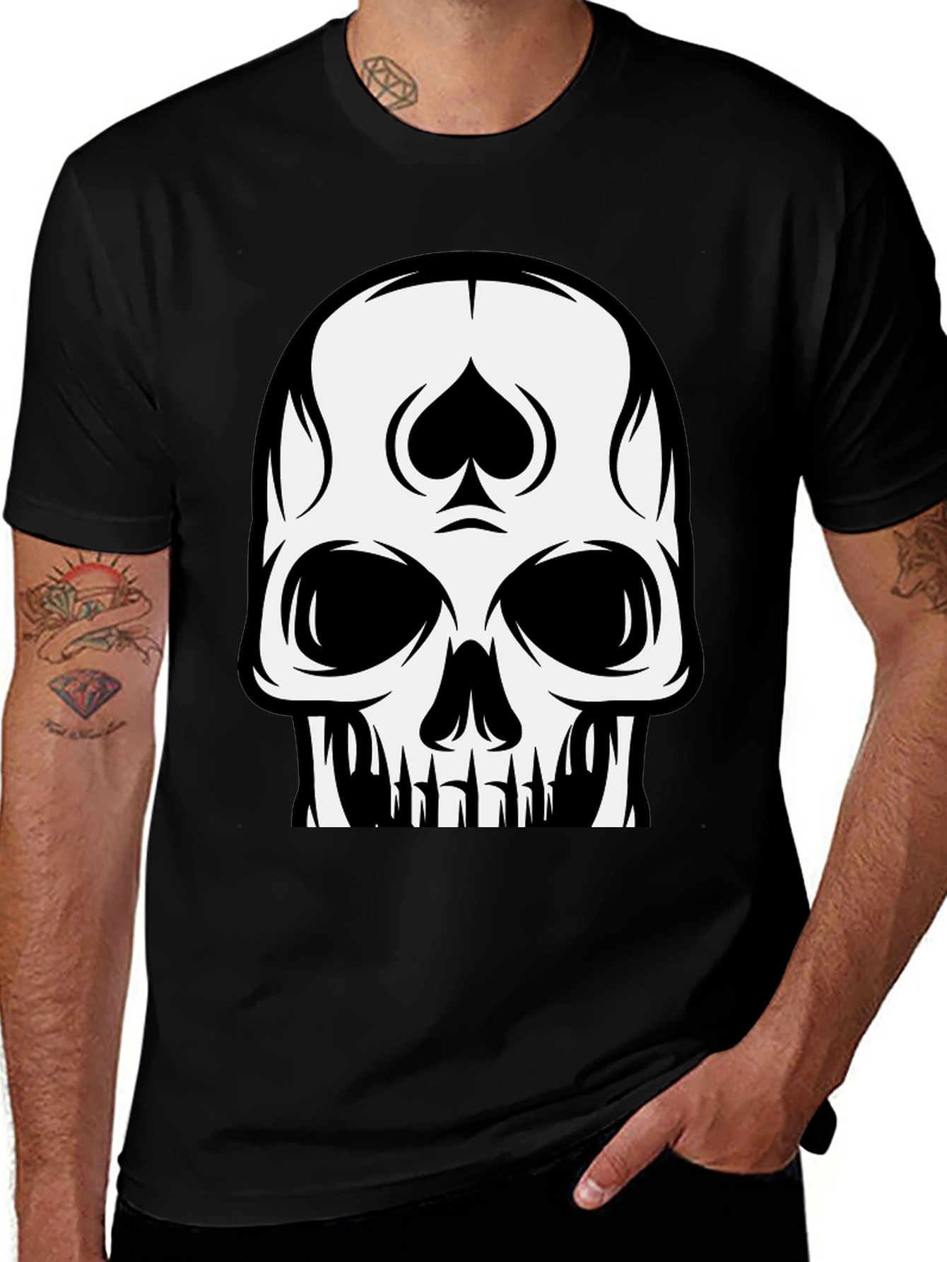 Skull Spade Black T-Shirt